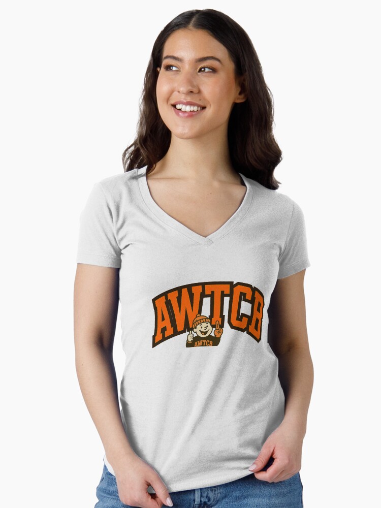 "And We're The Cleveland Browns" Fitted V-Neck T-Shirt  - Image 2