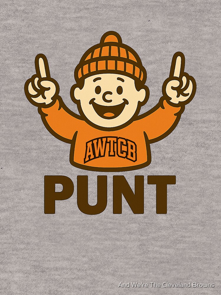"And We're The Cleveland Browns - Punt" Lightweight Hoodie - Image 3