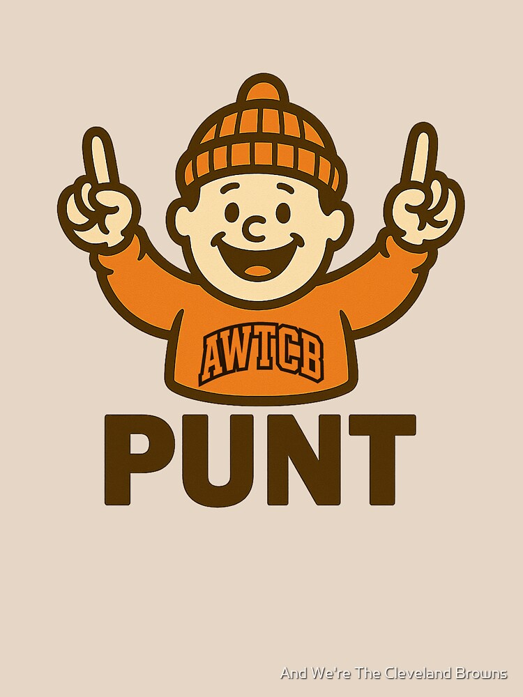 "And We're The Cleveland Browns - Punt" Relaxed Fit T-Shirt - Image 2