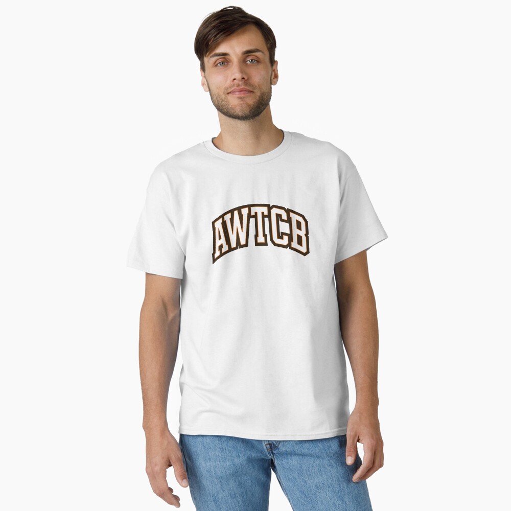 "And We're The Cleveland Browns - AWTCB" Fitted T-Shirt - Image 4