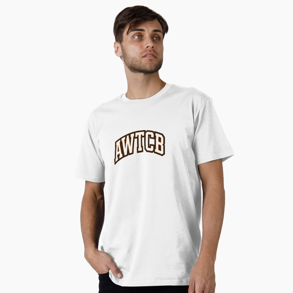 "And We're The Cleveland Browns - AWTCB" Baseball ¾ Sleeve T-Shirt - Image 2