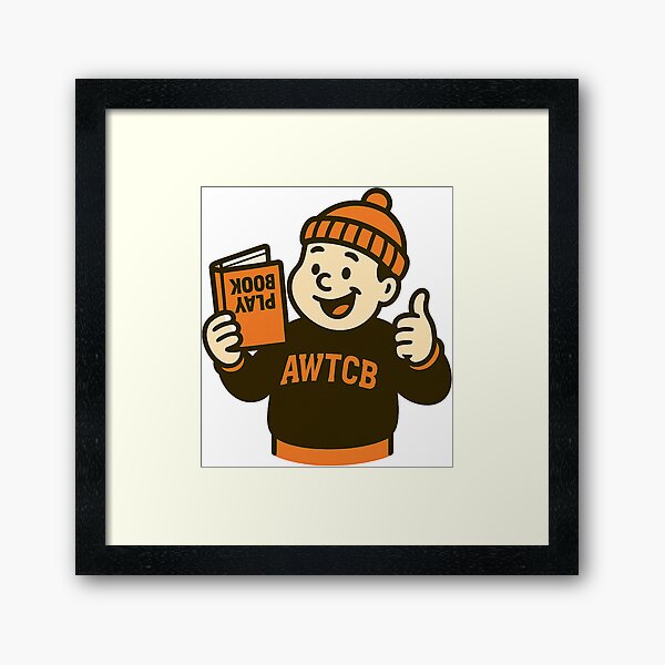"And We're The Cleveland Browns - Playbook" Framed Art Print 