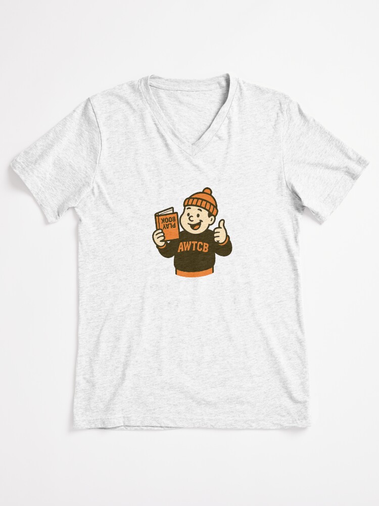 "And We're The Cleveland Browns - Playbook" V-Neck T-Shirt  - Image 3