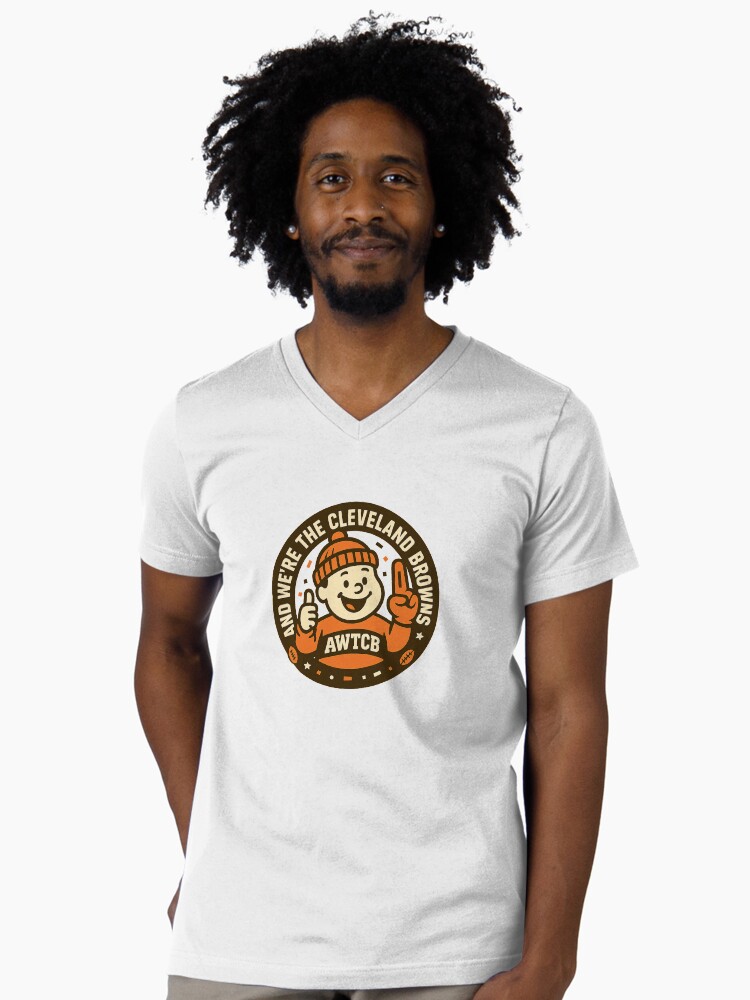 "And We're The Cleveland Browns - Seal" V-Neck T-Shirt - Image 2