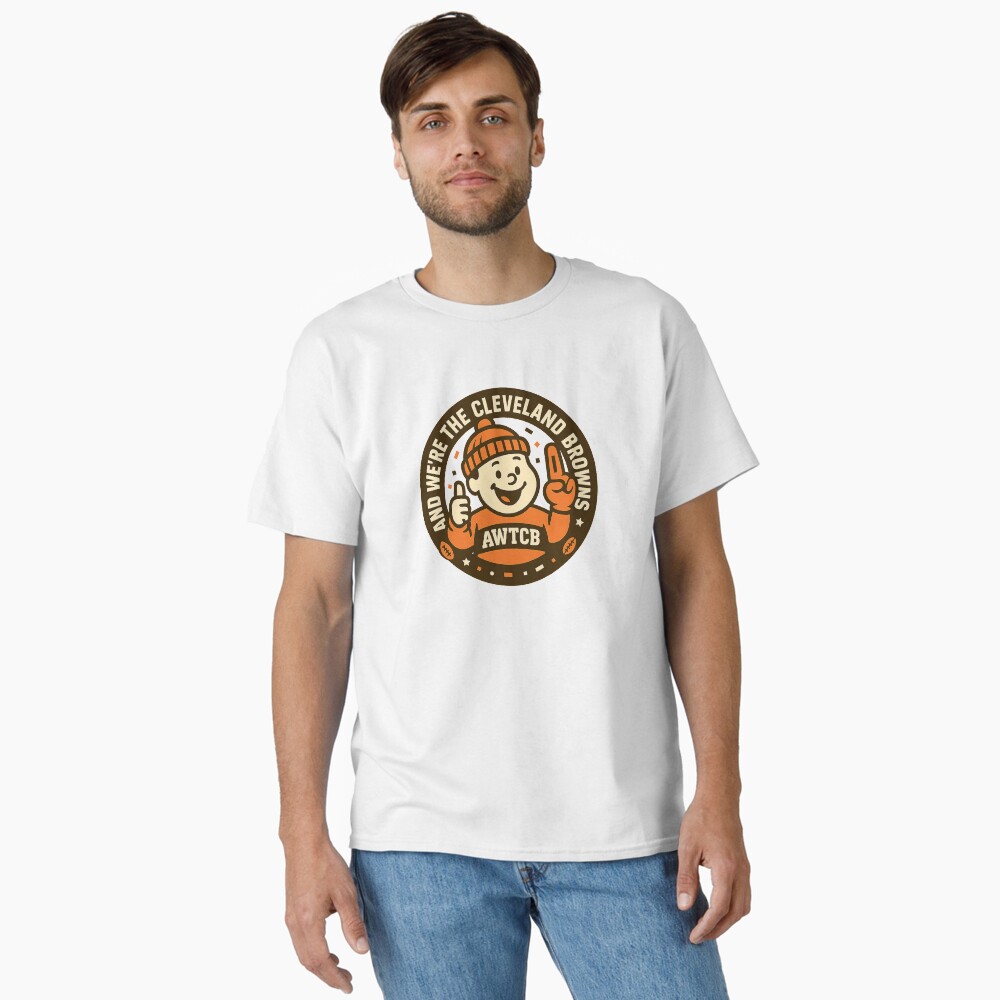 "And We're The Cleveland Browns - Seal" Fitted V-Neck T-Shirt - Image 7